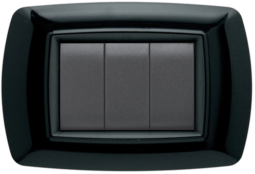 Feb Elettrica Placca Life Col. Nero 3 Posti 20.00 Pz