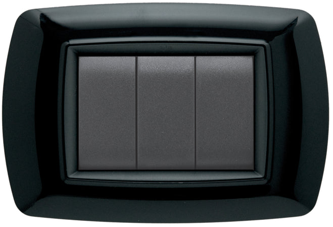 Feb Elettrica Placca Life Col. Nero 3 Posti 20.00 Pz