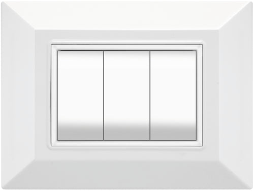 Feb Elettrica Placca Plain Col. Bianco 3 Posti 20.00 Pz