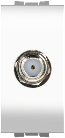 Feb Elettrica Presa Satellitare Connettore Tipo F Col. Bianco 10.00 Pz