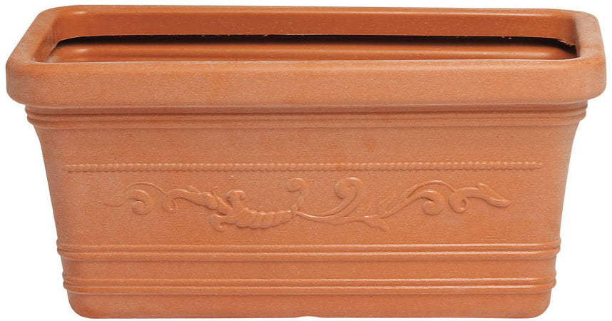 Fioriera Rettangolare Festonata Prestige Col. Terracotta Cm. 80