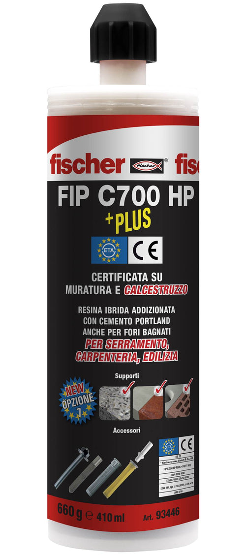 Fischer Ancorante Chimico Fip C700 Hp Plus Cartuccia Ml. 410 12.00 Pz