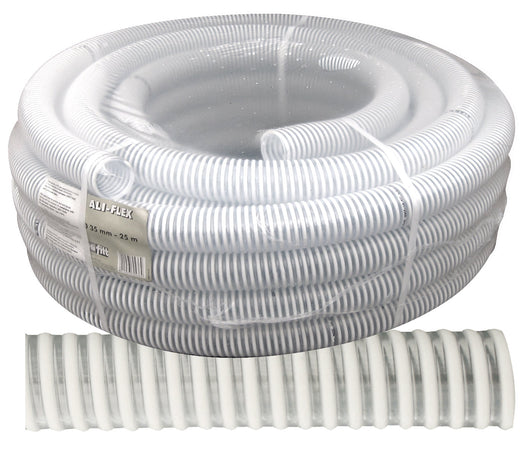 Tubo Aspirazione ALIFLEX 30 Mm - 15 Metri, PVC Traslucido Rinforzato, Per Pompe Acqua E Laghetti, Pressione 7 Bar