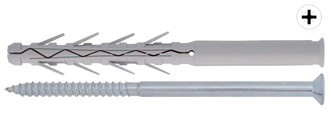 Friulsider Tassello Tup4 Con Vite Pozidrive 50 Pz. Mm. 8X120