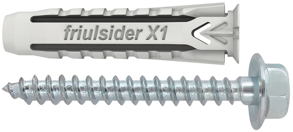 Friulsider Tassello Universale X1 Evo Con Tirafondo 100 Pz. Mm.10X50