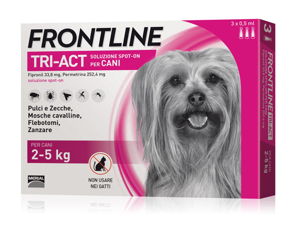 Frontline Antiparassitario Tri-Act Per Cani 2÷5 Kg. (Cf. 3 Pipette)