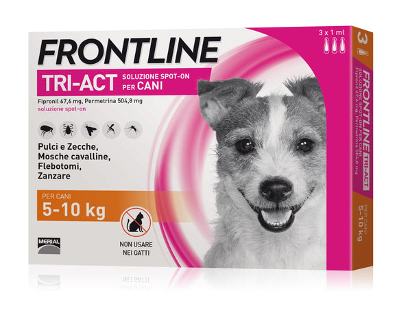 Frontline Antiparassitario Tri-Act Per Cani 5÷10 Kg. (Cf. 3 Pipette)