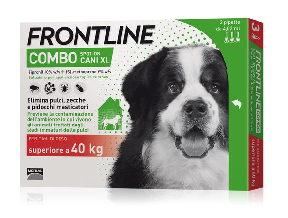 Frontline Combo Antiparassitario Combo Per Cani Oltre 40 Kg. (Cf. 3 Pipette)