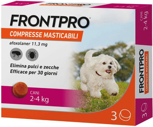 Frontpro Antiparassitario Compressa Masticabile Per Cani 2÷4 Kg. (Cf. 3 Compresse Da 11,3 Mg.)