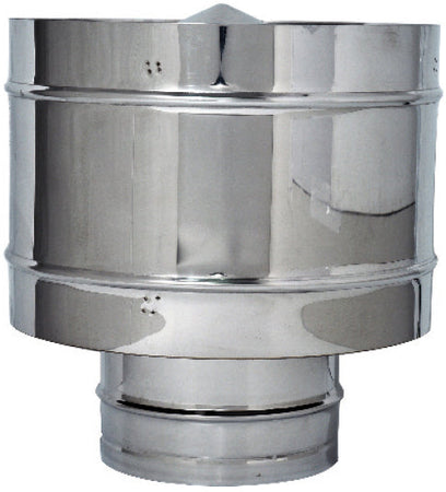 Fumaiolo Fisso Antivento Inox Tondo (Attacco Maschio) Ø Cm.12