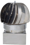 Fumaiolo Girevole Globo Inox Quadrato Cm. 25X25