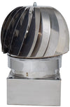 Fumaiolo Girevole Globo Inox Quadrato Cm. 35X35