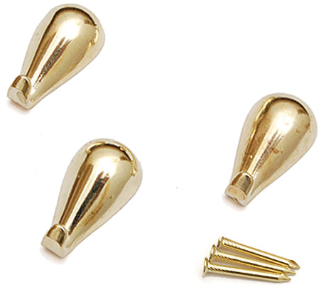 Gancetto Per Quadri Goccia 3 Pz. Col. Oro Lucido 12.00 Confezioni