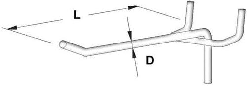 Gancio Semplice Pfc/Pft Ø Mm. 3X16 Cm. Col. Grigio Ral9006