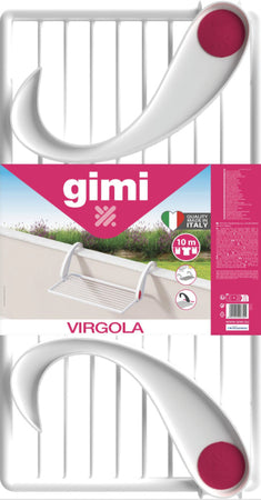 Gimi Stendibiancheria Da Balcone Virgola Cm. 96X50X30 H Stenditura Mt. 10