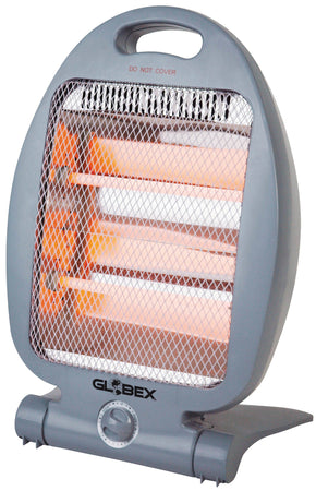 Globex Stufa Al Quarzo Ares Col.Grigio 400-800 W