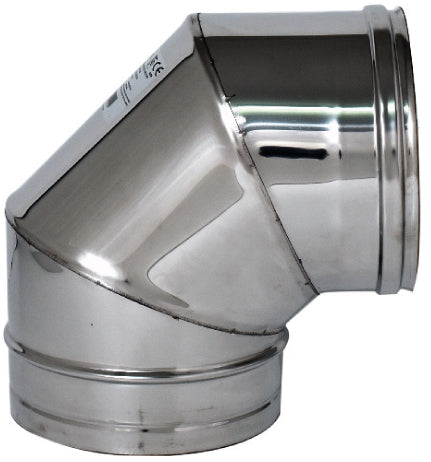 Gomito A 90 ° Inox Aisi 316 Per Stufa Ee ? Cm. 8