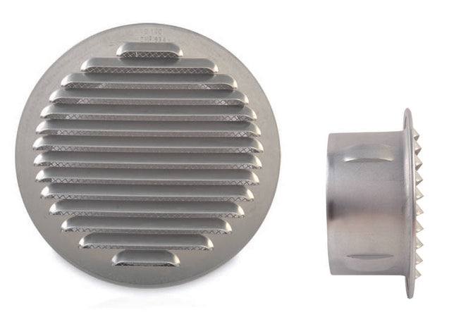 Griglia Di Aerazione In Alluminio Ø Mm. 100 Imbocco Ø Mm. 90