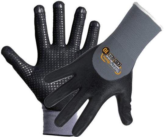 Guanti In Nitrile Palmo Puntin Col. Nero Tg. 9 12.00 Paia