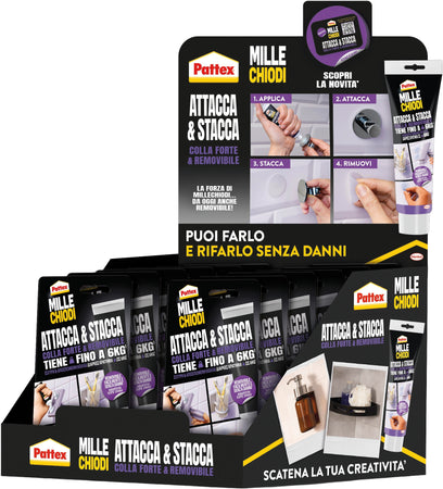 Henkel Colla Pattex Mille Chiodi Attacca & Stacca Gr. 44 12.00 Pz