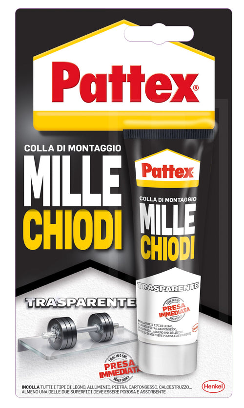 Henkel Colla Pattex Mille Chiodi Trasparente Gr. 40