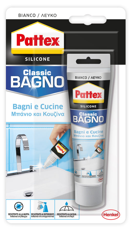 Henkel Silicone Pattex Bagni E Cucine Bianco Blister Ml. 50