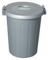 Ics Bidone Con Coperchio Okey Lt. 50 - Ø Cm. 47X52 H Col. Grigio