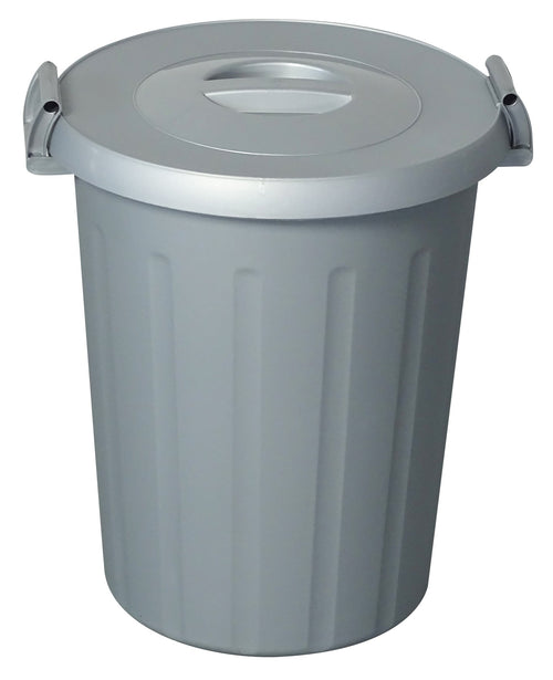 Ics Bidone Con Coperchio Okey Lt. 50 - Ø Cm. 47X52 H Col. Grigio