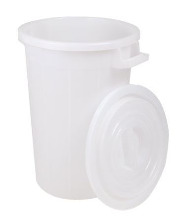 Ics Bidone Per Immondizia Sovrapponibile Col. Bianco Lt.100 (H. Cm. 66)