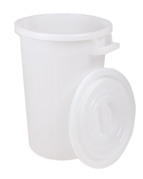 Ics Bidone Per Immondizia Sovrapponibile Col. Bianco Lt.100 (H. Cm. 66)