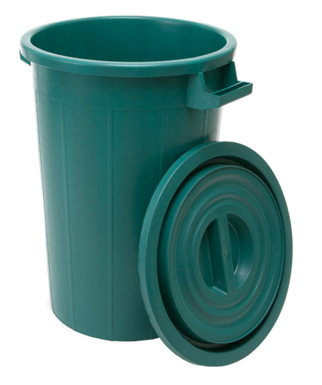 Ics Bidone Per Immondizia Sovrapponibile Col. Verde Lt.100 (H. Cm. 66)