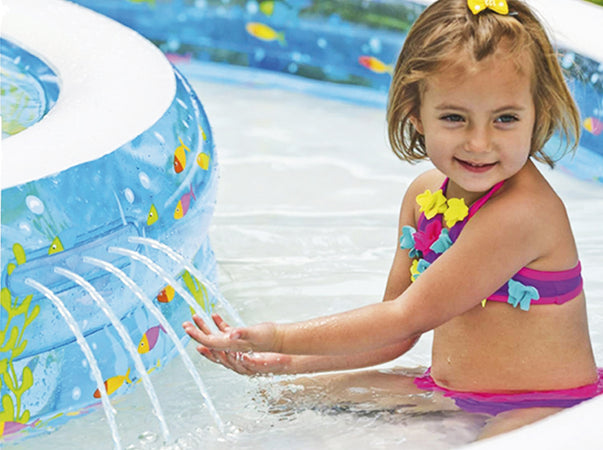 Intex Piscina Tonda Gonfiabile Baby Fish Double Cm. 279X36 H (Lt. 990+232)