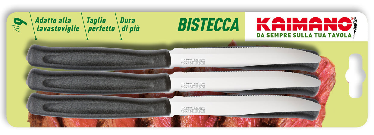 Kaimano Set Coltelli Per Bistecca Dinamik 6 Pezzi Col. Rosso