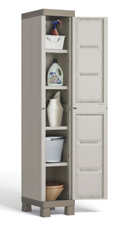 Armadio A 1 Anta Excellence In Resina Con 4 Ripiani Regolabili Keter