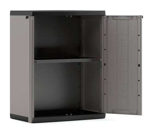 Armadio Basso Jolly In Resina Con Ripiano Regolabile Colore Grigio Keter