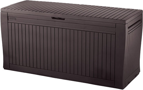 Baule Porta Attrezzi Da Giardino Comfy In Resina Resistente Colore Marrone Keter