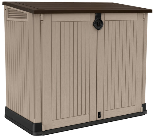 Baule Porta Attrezzi Da Giardino Store In Out Midi In Resina Effetto Legno Colore Beige Keter