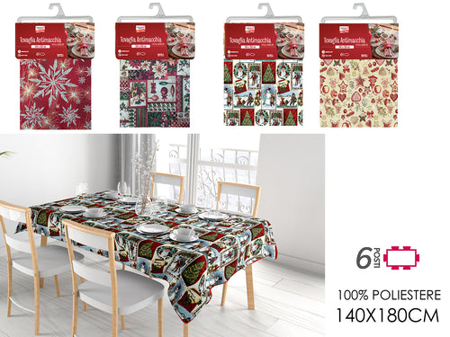 Tovaglia Antimacchia Natalizia 140x180cm
