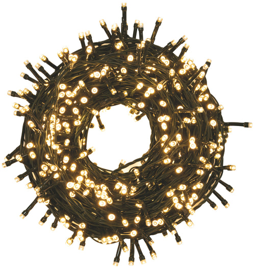 Luci Di Natale Per Interno Ed Esterno Bianco Caldo 500 Led Cavo Luci 22,5 Mt.