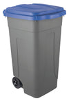 Mobil Plastic Bidone Per Differenziata Lt. 80 - Cm. 45X50X78 H Col. Blu/Grigio