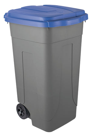 Mobil Plastic Bidone Per Differenziata Lt. 80 - Cm. 45X50X78 H Col. Blu/Grigio