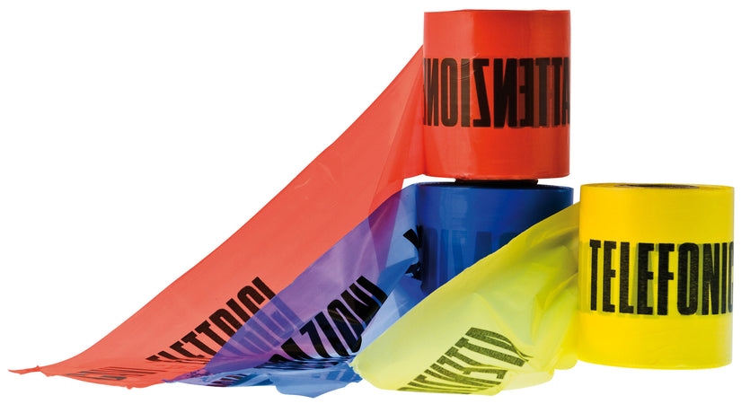 Nastro Segnaletico Attenzione Tubazioni Gas Cm. 10X200 Mtl. Col. Giallo