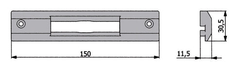 Omec Contropiastra Nylon Art. 02881 N