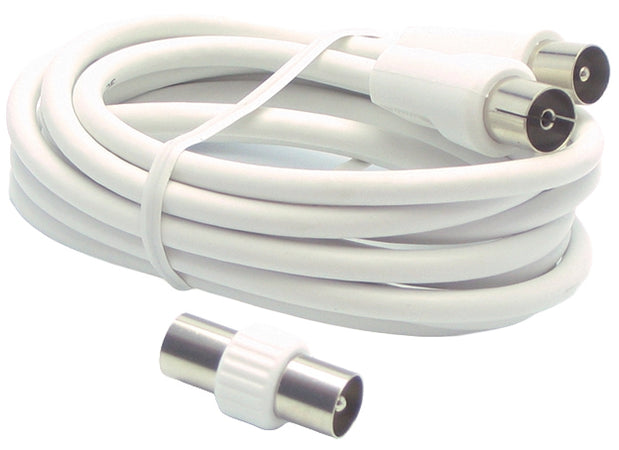 Prolunga Coassiale Tv Mt. 5 Con Adattatore 10.00 Pz
