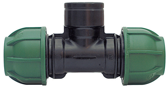 Raccordo A Compressione Pn10 Tee 90 ° Femmina Mis. 20X1/2X20 20.00 Pz