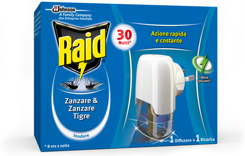 Raid Elettroemanatore +Ricarica Liquida 30 Notti 12.00 Pz