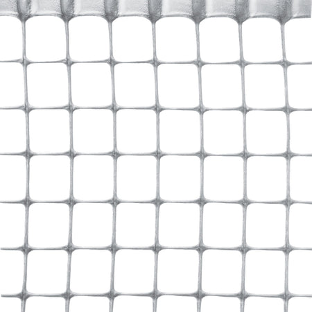 Rete In Plastica Quadranet X Balconi Maglia Mm.10X10 Rotolo Mt.50 H. Cm. 100 - Silver