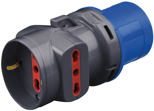 Rosi Adattatore Industriale 1878 2P+ Schuko 10/16A - Ip20