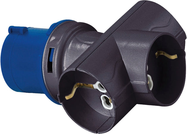 Rosi Adattatore Industriale 1879 3 Prese Schuko Bivalenti 230V - Ip20