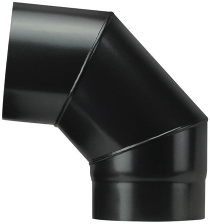 Save Gomito 90 ° Per Stufa A Legna Porcellanato Plus Light Col. Nero Opaco Ee ? Cm. 12